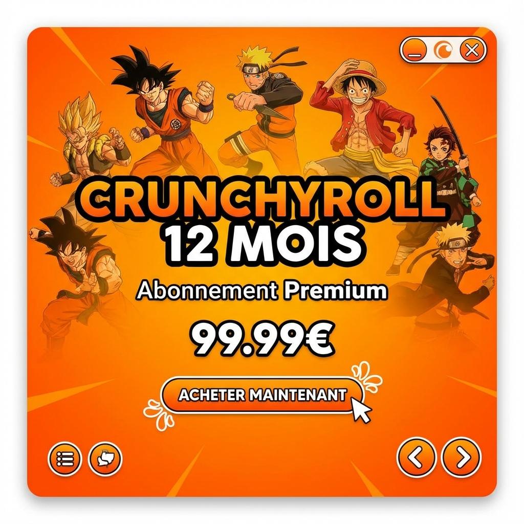 Crunchyroll Premium 12 Mois